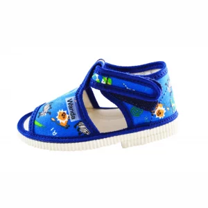 Detské modré papuče so zvieratkami Wanda Kamil