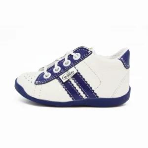Bielo-modré detské kožené topánky Wanda na prvé kroky